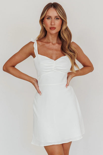 Camille A-line Mini Dress White